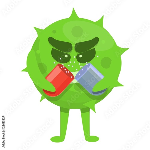 Health antibiotic resistance icon. Cartoon of Health antibiotic resistance vector icon for web design isolated on white background