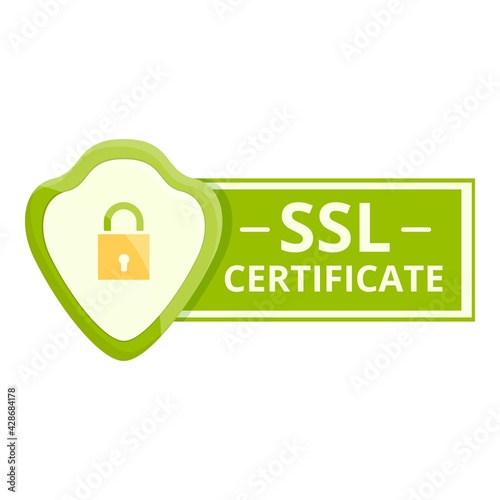 Public ssl certificate icon. Cartoon of Public ssl certificate vector icon for web design isolated on white background