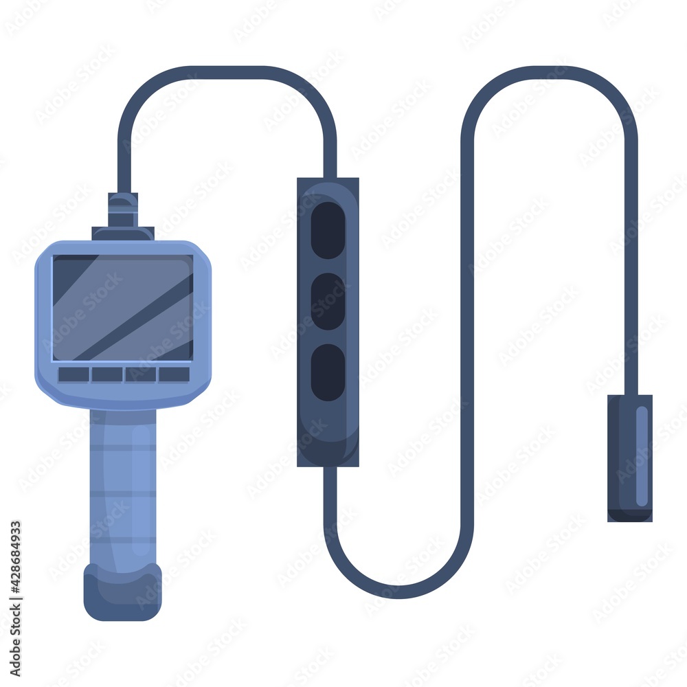 Medical endoscope icon. Cartoon of Medical endoscope vector icon for web design isolated on white background Medical endoscope icon. Cartoon of Medical endoscope vector icon for web design isolated on white background