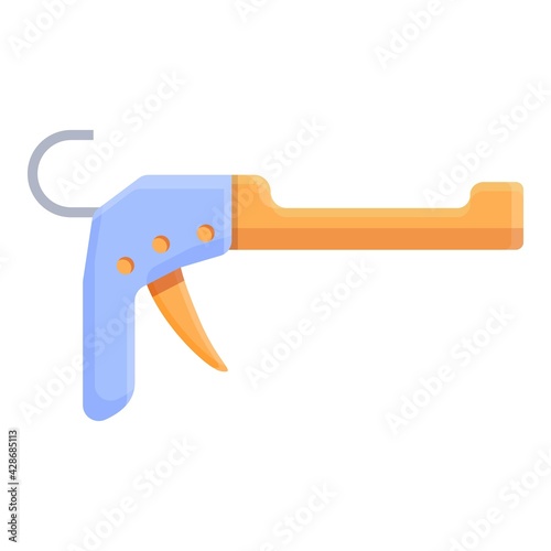 Carpenter silicone caulk gun icon. Cartoon of Carpenter silicone caulk gun vector icon for web design isolated on white background
