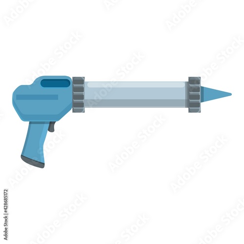 Industry silicone caulk gun icon. Cartoon of Industry silicone caulk gun vector icon for web design isolated on white background