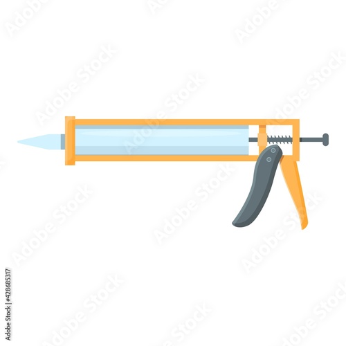 Bottle silicone caulk gun icon. Cartoon of Bottle silicone caulk gun vector icon for web design isolated on white background