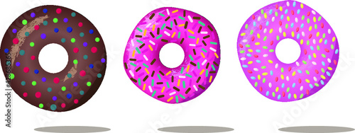 Three donuts