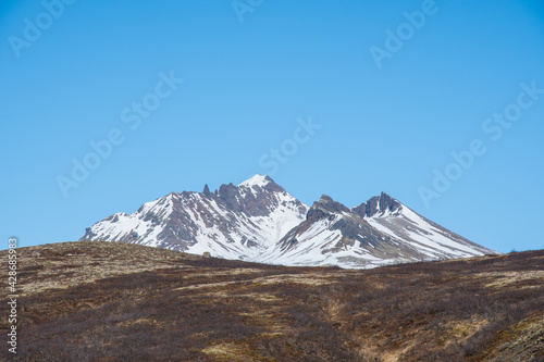 Mountain range Kristinartindar in Skaftafell in Iceland