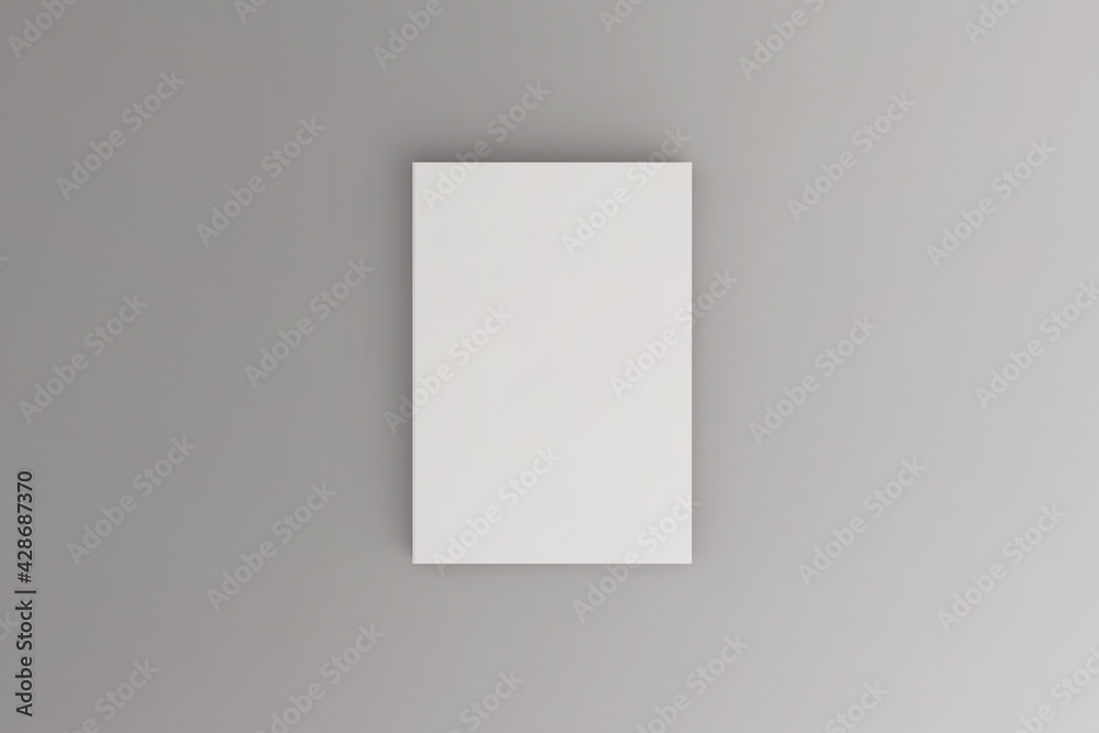 3D Render Top views of softcover book mockup 3D Render Top views of softcover book mockup