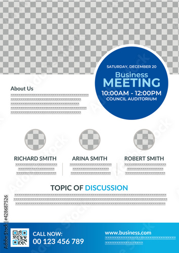 Best business corporate Meeting flyer design template layout