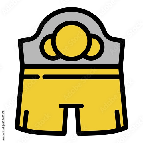 Boxing clothes icon. Outline Boxing clothes vector icon for web design isolated on white background