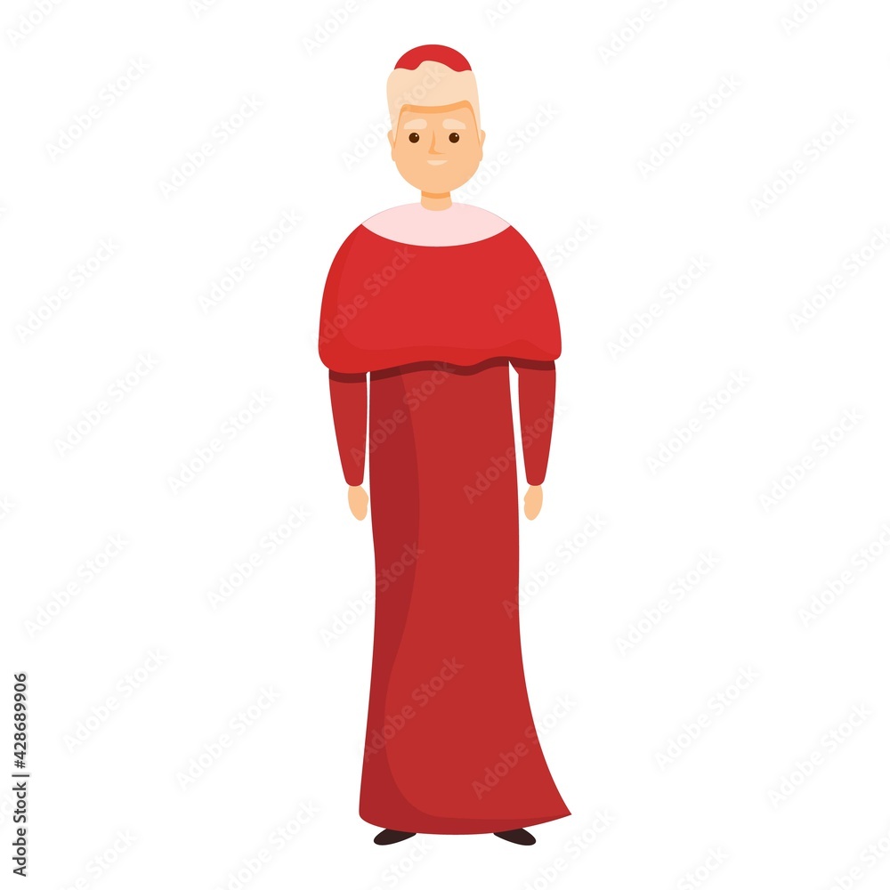 Priest cardinal icon. Cartoon of Priest cardinal vector icon for web design isolated on white background