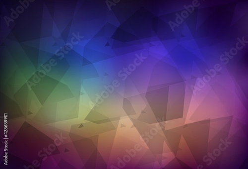 Light Multicolor vector pattern with random polygonals.