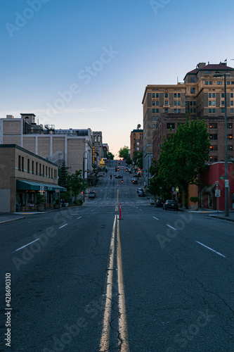 street at dusk