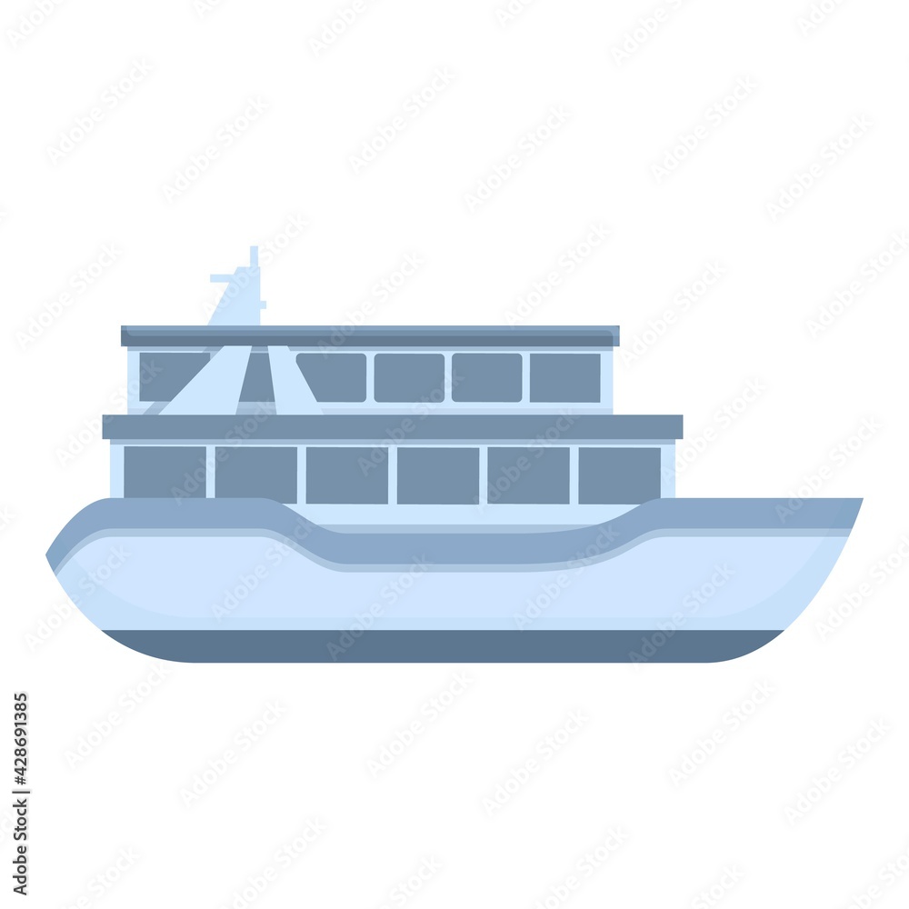 Small ferry icon. Cartoon of Small ferry vector icon for web design isolated on white background