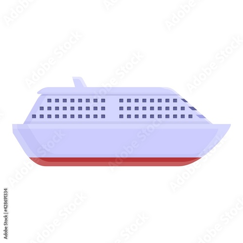 Cruise liner icon. Cartoon of Cruise liner vector icon for web design isolated on white background