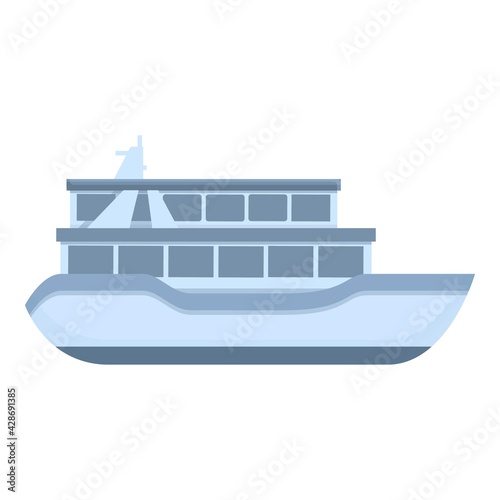 Small ferry icon. Cartoon of Small ferry vector icon for web design isolated on white background
