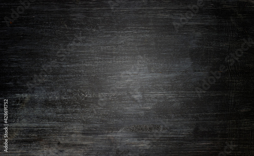 Black old wood texture background