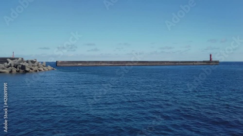 Yakushima Harbor at Miyanoura Town, Ferry Point of View, Japan photo