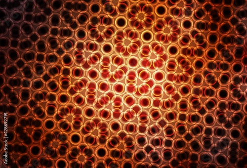 Dark Orange vector pattern with spheres.