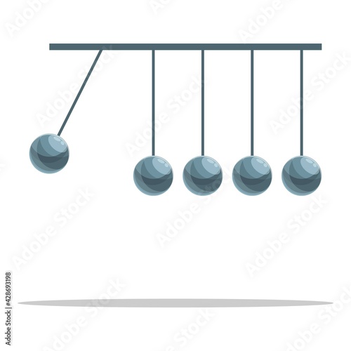 Perpetual motion newton balls icon. Cartoon of Perpetual motion newton balls vector icon for web design isolated on white background