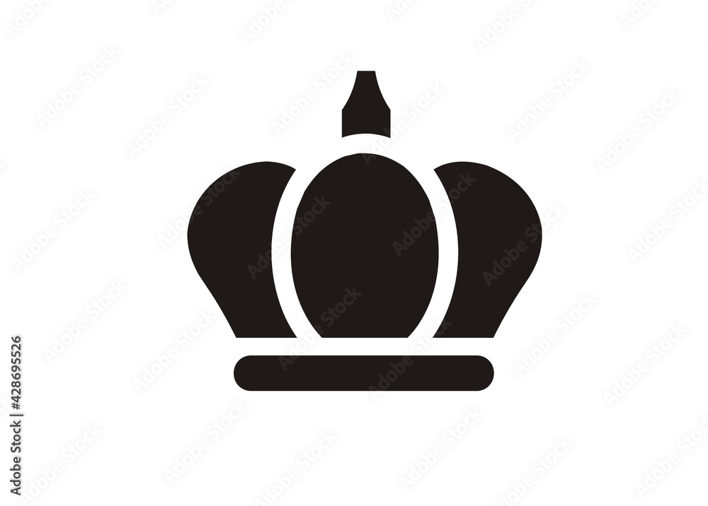 Fototapeta premium King crown. Simple illustration in black and white.