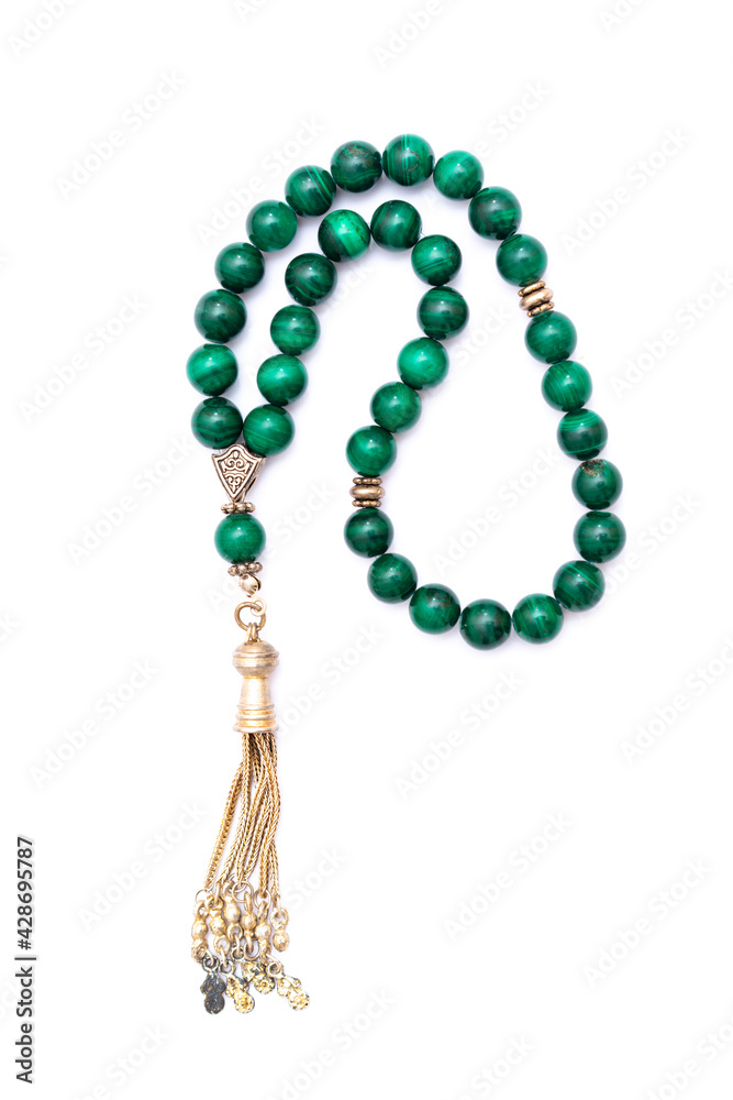 Muslim prayer rosary beads isolated on white background. Muslim prayer rosary beads isolated on white background.