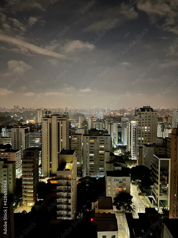 Naklejka premium city at night