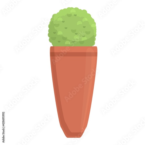 Bush pot icon. Cartoon of Bush pot vector icon for web design isolated on white background