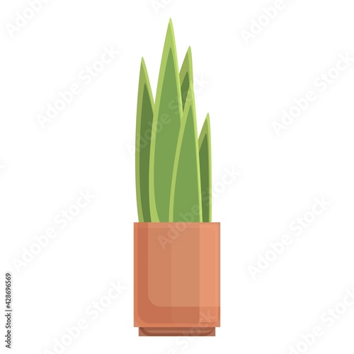 Fototapeta Naklejka Na Ścianę i Meble -  Floristic plant pot icon. Cartoon of Floristic plant pot vector icon for web design isolated on white background