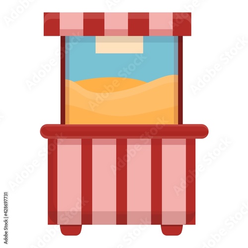 Popcorn machine icon. Cartoon of Popcorn machine vector icon for web design isolated on white background