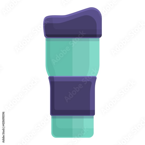 Thermo cup icon. Cartoon of Thermo cup vector icon for web design isolated on white background