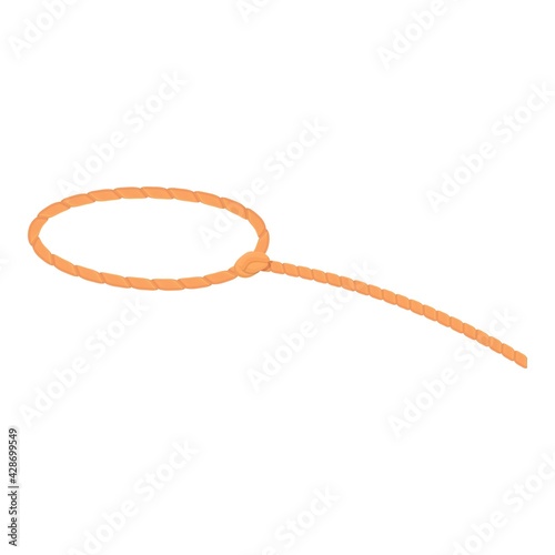 Western lasso icon. Cartoon of Western lasso vector icon for web design isolated on white background