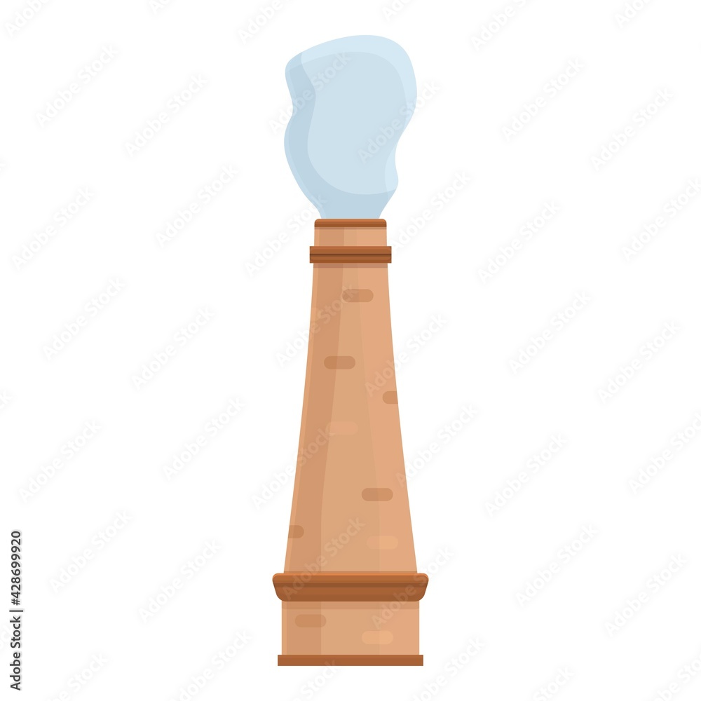 Smoke cloud chimney icon. Cartoon of Smoke cloud chimney vector icon for web design isolated on white background Smoke cloud chimney icon. Cartoon of Smoke cloud chimney vector icon for web design isolated on white background