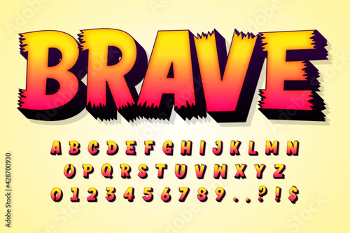 Cool cartoon alphabet design
