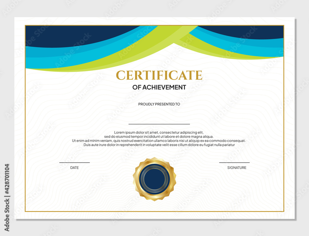 Obraz premium certificate background design template for graduation and appreciation