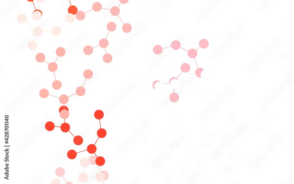 Light Red vector template with artificial intelligence structure.
