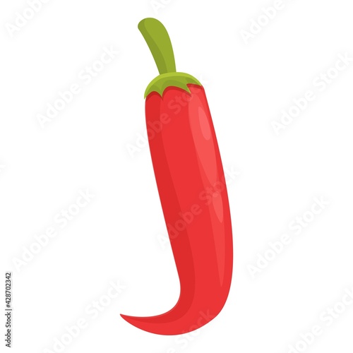 Red hot chilli icon. Cartoon of Red hot chilli vector icon for web design isolated on white background