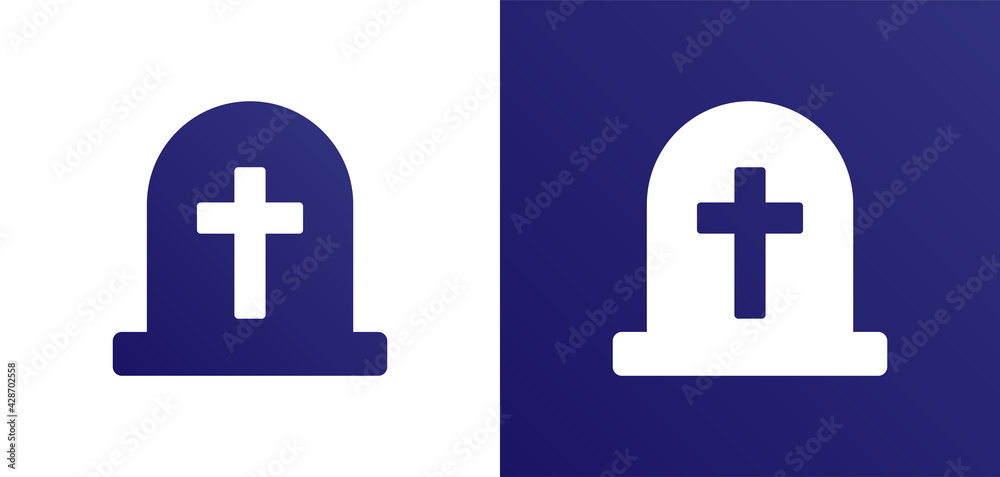 Grave icon. Stone vector illustration. Rip tomb flat symbol. Grave icon. Stone vector illustration. Rip tomb flat symbol.