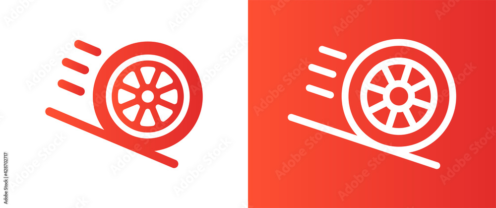 Rush car wheel vector icon car wheel symbol. Rush car wheel vector icon car wheel symbol.