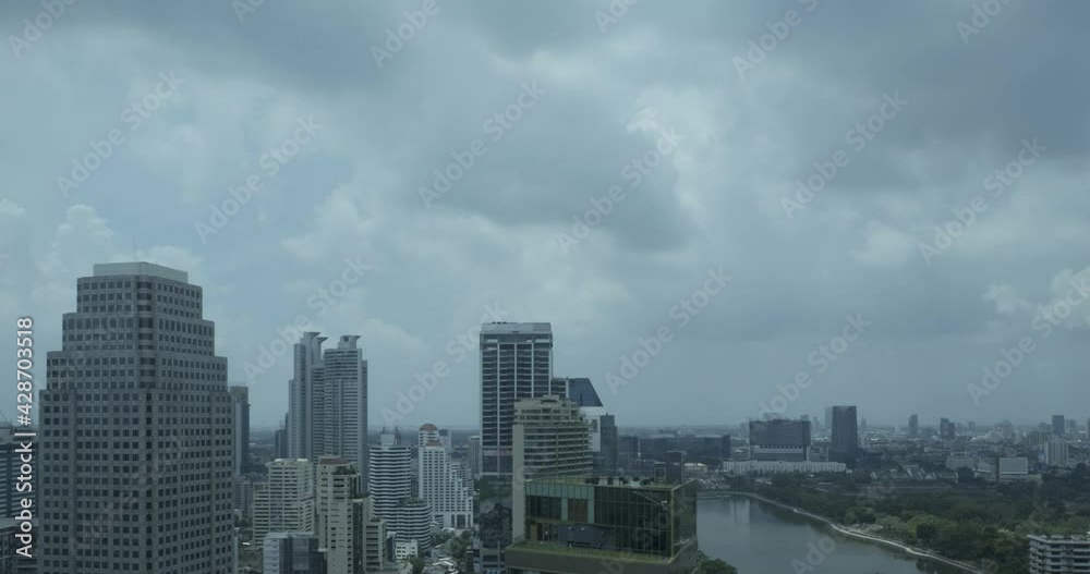 Time lapse of clouds over downtown Bangkok Time lapse of clouds over downtown Bangkok