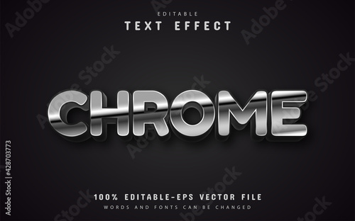 Chrome text effect editable