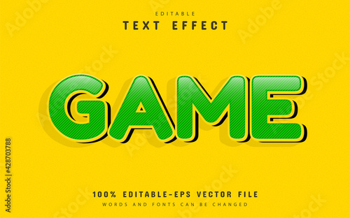 Game text effect editable