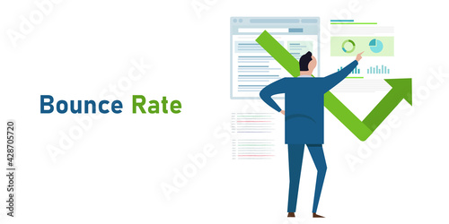bounce rate number of visitor leave exit from website analytics website flow