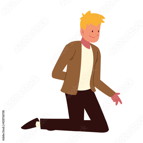 guy on knees
