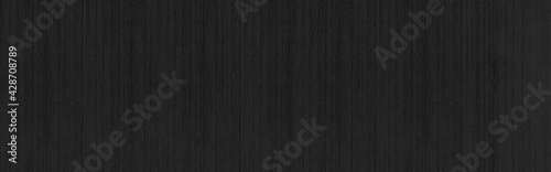 Panorama of Vintage black wood wall texture and background seamless