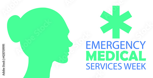 Emergency Medical Services Week in May ,Vector Illustration.