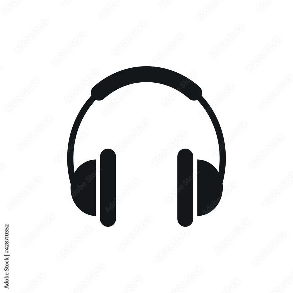 Headphones icon design isolated on white background Headphones icon design isolated on white background