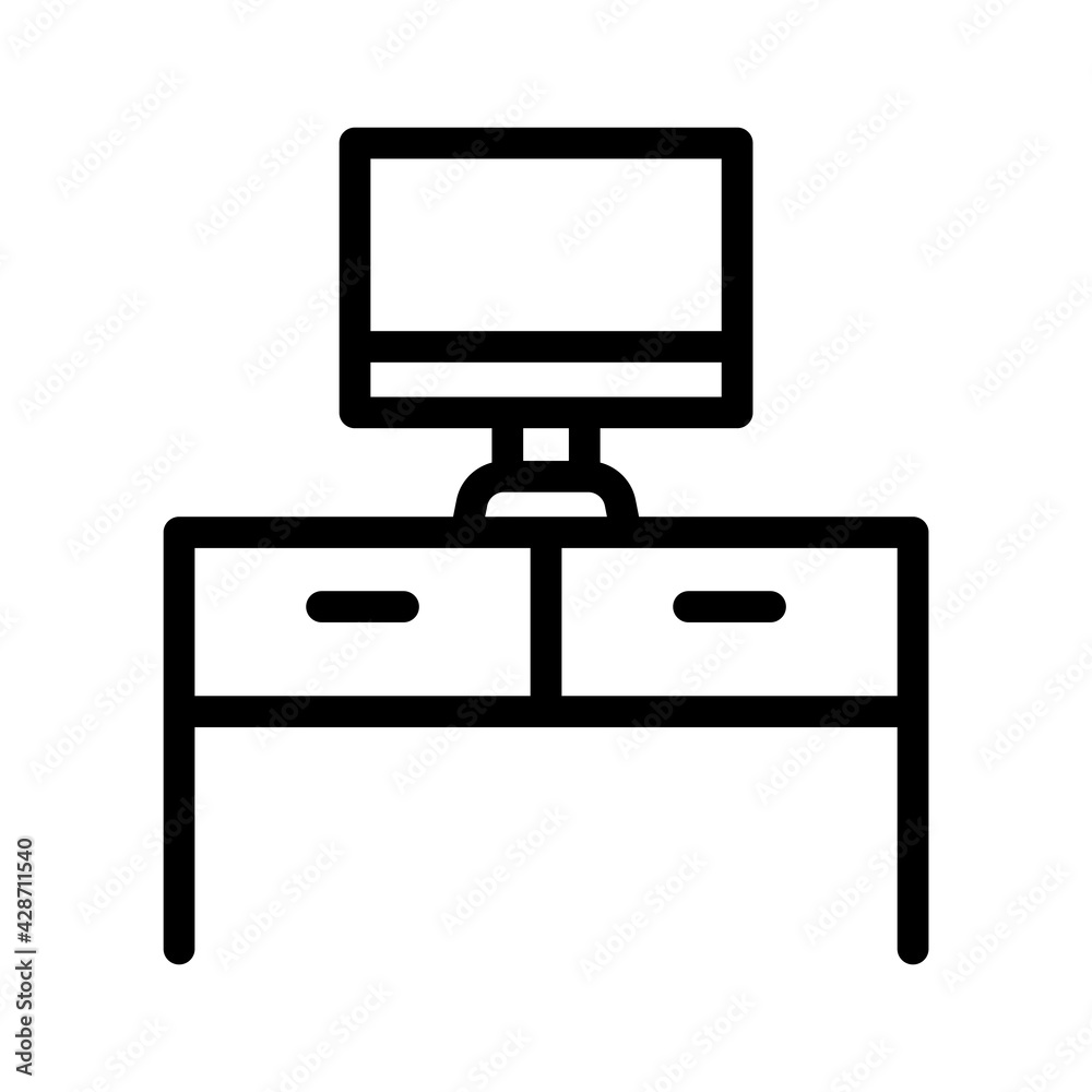 Desk icon vector design. Desk icon vector design.