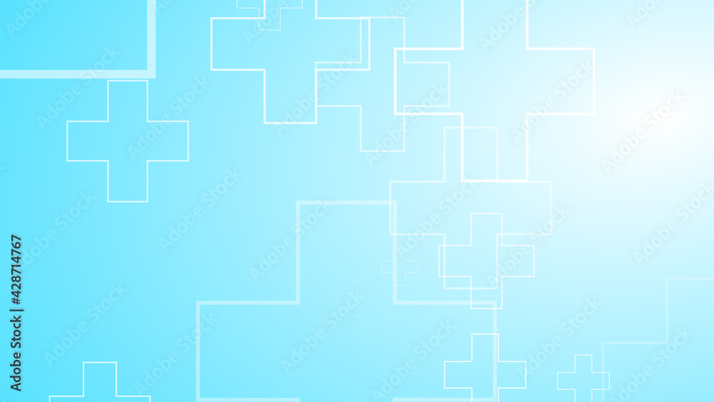 Abstract medical health blue cross pattern background. G Abstract medical health blue cross pattern background. G