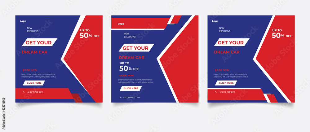 Rent Car For Social media post Banner Template Rent Car For Social media post Banner Template