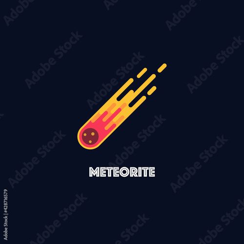 Meteorite logo on black background