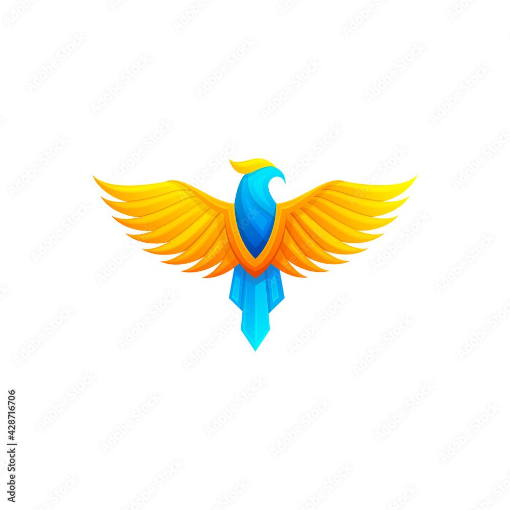 Obraz premium eagle abstract logo design ilustration 