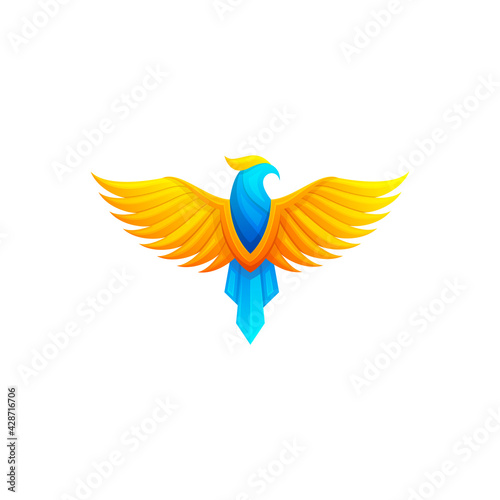 eagle abstract logo design ilustration 